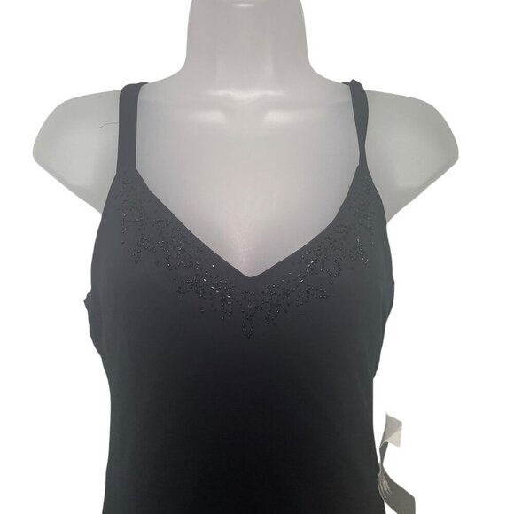 Xscape Petite Black Beaded Gown with Sheer Jacket – Size 6P – NWT - Picture 8 of 11